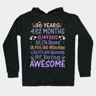 Birthday Gift 36 Years Old Being Awesome Hoodie